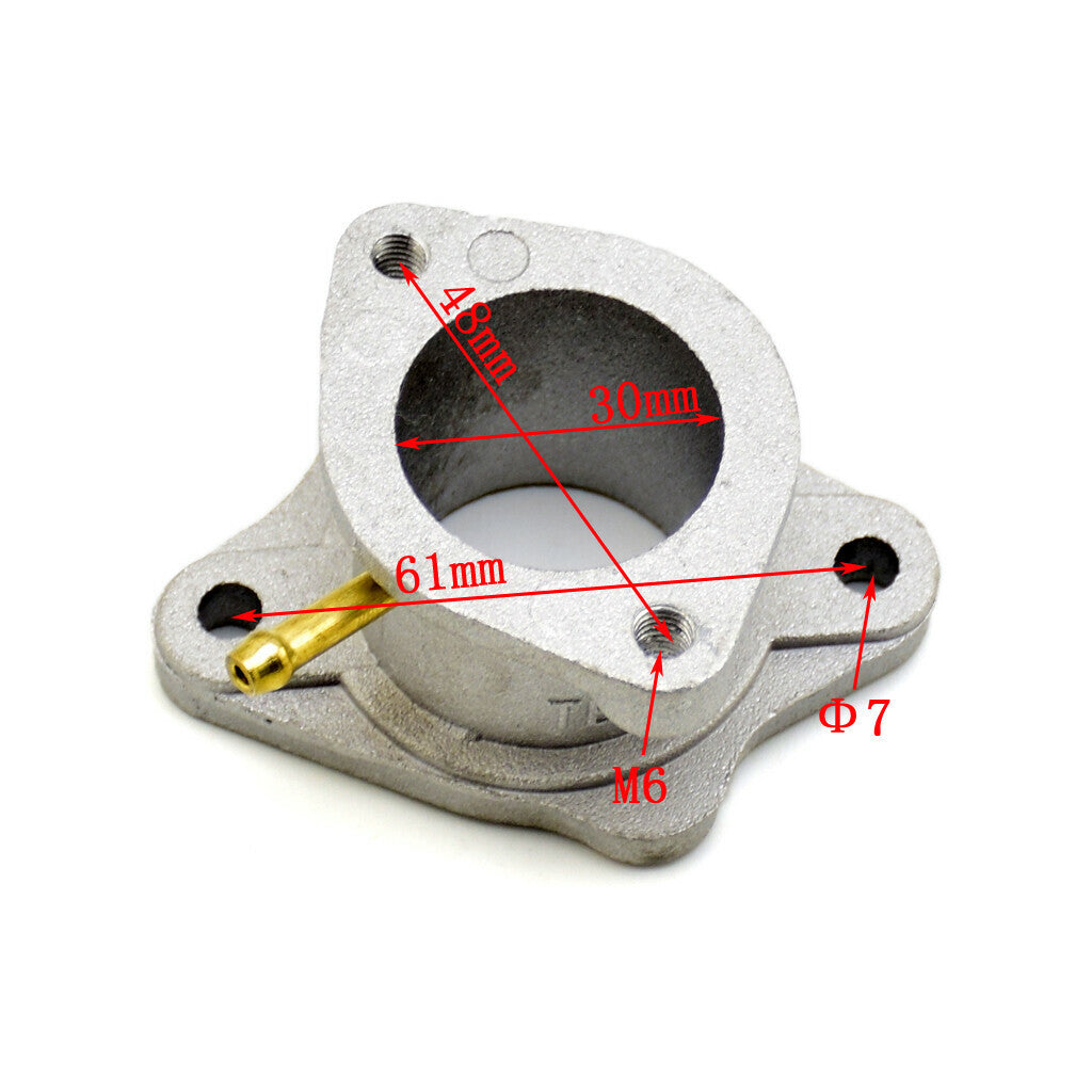 PZ30 30mm Carb Carburetor Mainfold Adapter Inlet Intake Pipe engine pit bike ATV