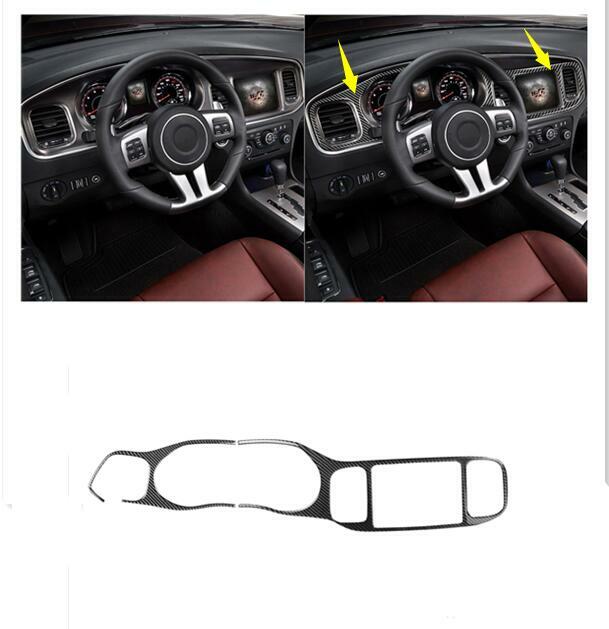 15Pcs Carbon Fiber Interior Full Set Cover Trim for Dodge Charger 2011-2014