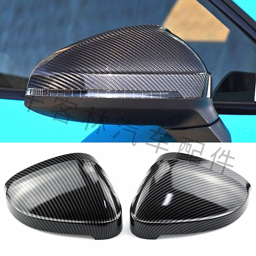 for Audi for A4 B9 S4 for A5 S5 RS5 2016+ Carbon Style Mirror Cover Caps W/ Lane Assist
