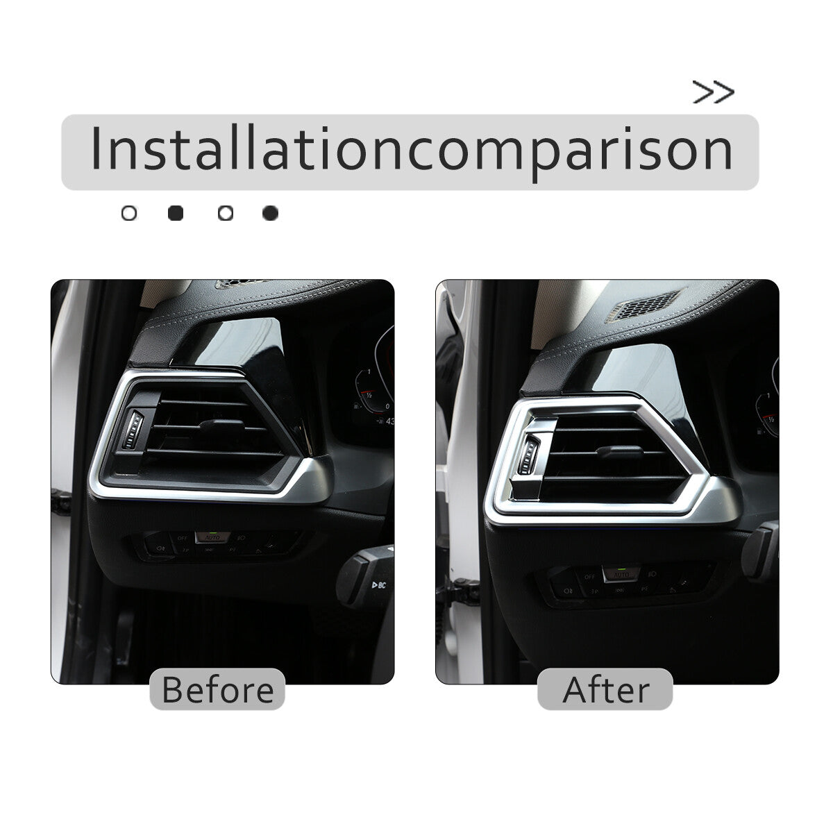 Silver ABS front fog light trim ring for Honda Pilot 2015-2022 (2 pieces)