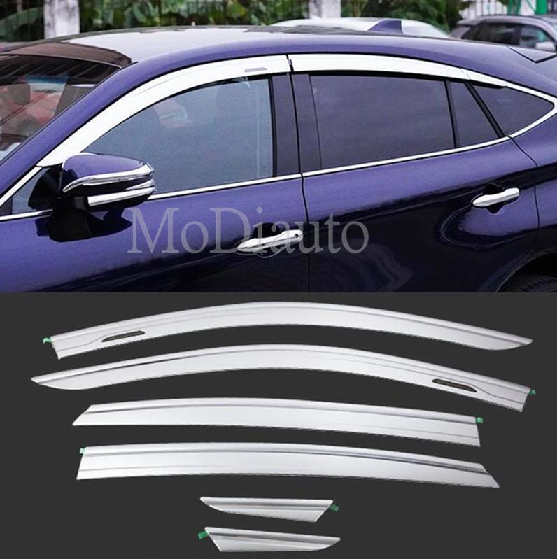 for Toyota Venza 2021-2024 silver Window Wind Visors Rain Guard Vent Deflectors