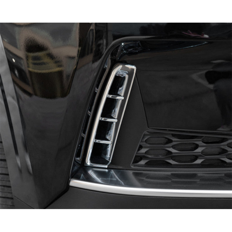 for Kia Carnival 2022-2023 Chrome Front Bumper Air Inlet Vent Frame Cover Trim