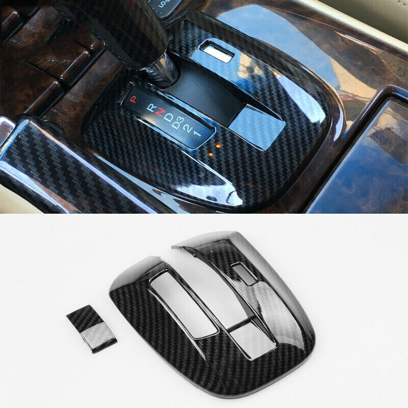 Carbon Fiber Console Gear Shift Box Panel Cover Trim for Honda Accord 2008-2012