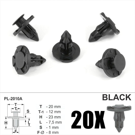 20X Bumper Shield Protector Push Rivet Clips Fasteners Fit for Nissan MR328954