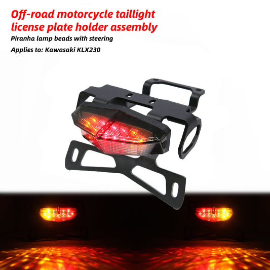 LED Rear Lamp Tail Light License Plate Holder Motorcycle Fit for Kawasaki KLX230
