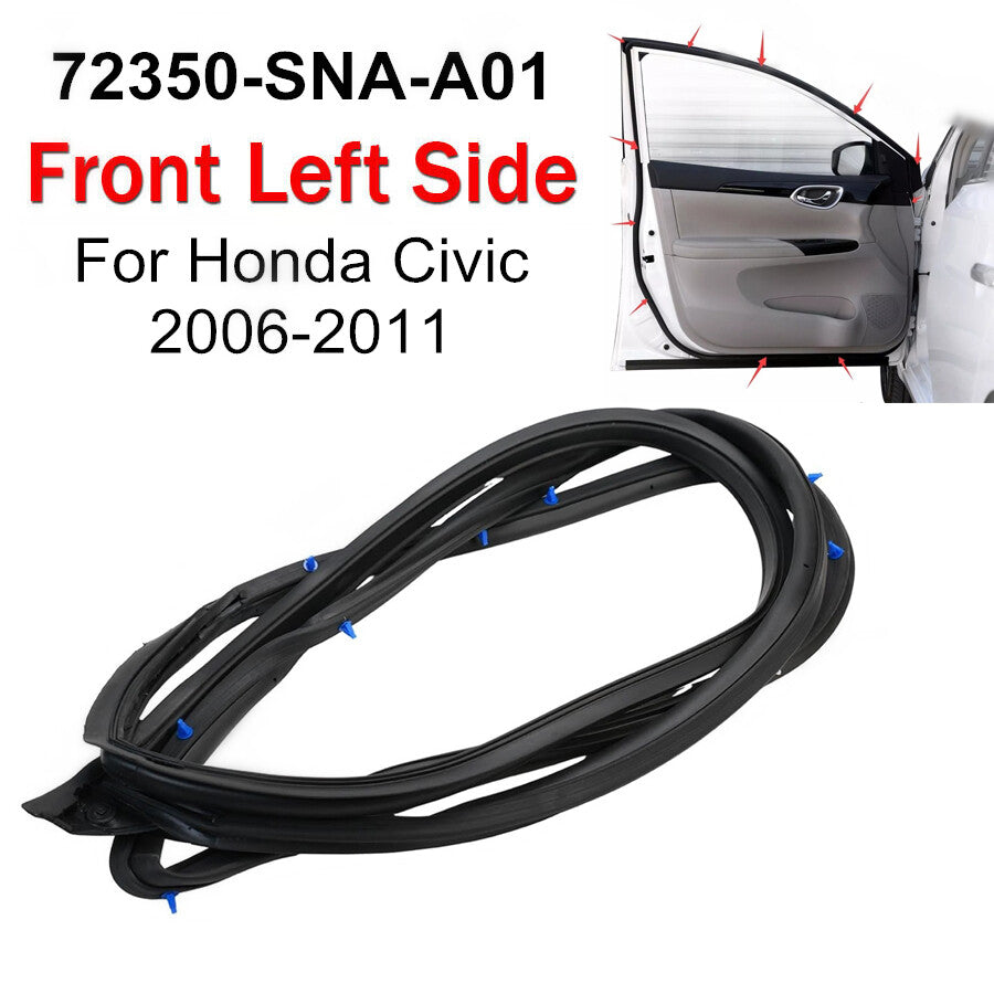 for CIVIC Sedan 2006-2011 Front Left Door Weatherstrip Opening Sealing Strip