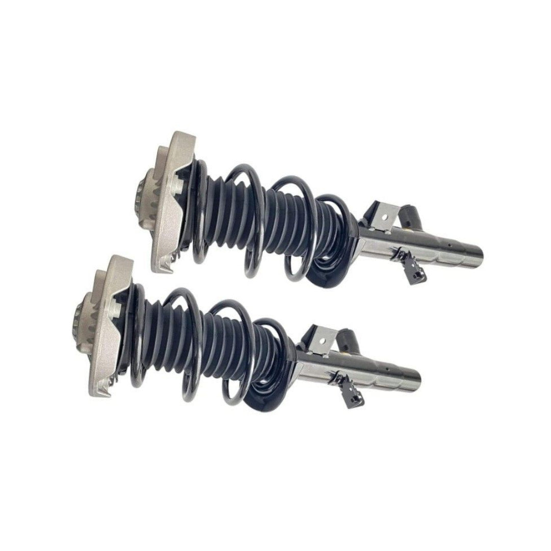 A pair of front shock absorber strut assemblies with EDC for BMW 3 Series F30 F31 428i 430i RWD 2WD