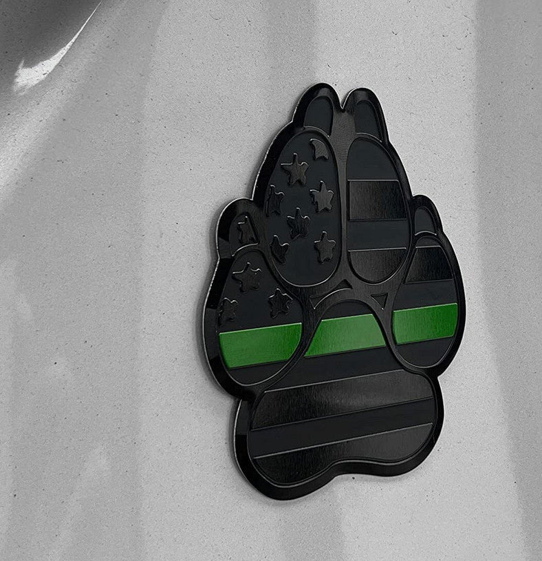 Black Green Claw American Flag Badge Sticker for Car Side Fenders and Rear Trunk Suitable for GMC
