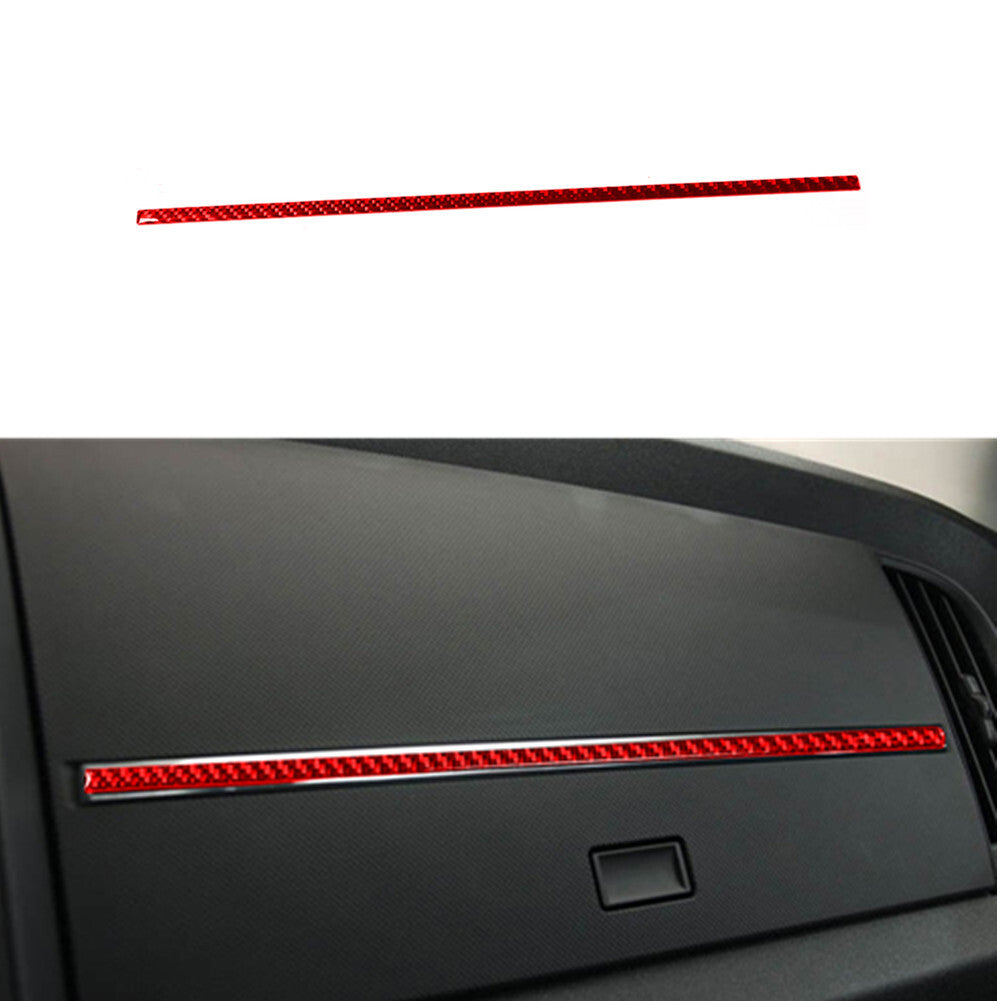 2pcs Carbon Fiber Glove Box Top Trim Cover for Dodge Journey 2009-2010 Red