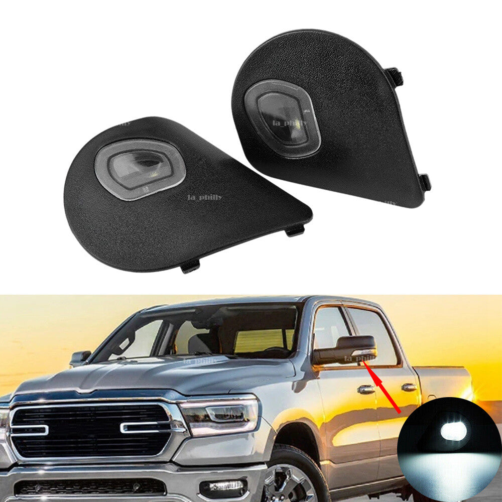 Right Left Mirror Puddle Lights Lamps For 10-19 for Dodge for Ram 1500 2500 3500 4500
