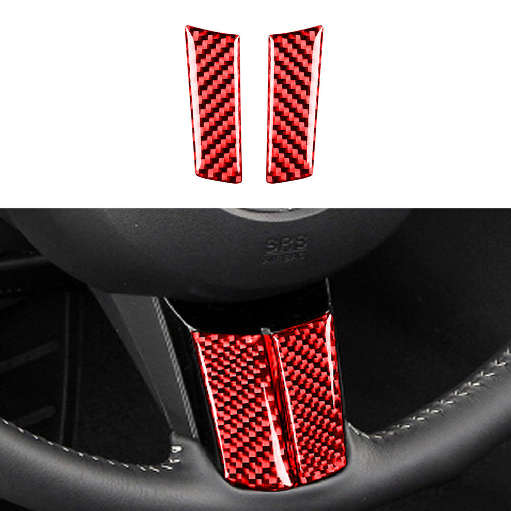 Red Carbon Fiber Steering Wheel Cover Fit for Mazda MX-5 Miata 2009-15