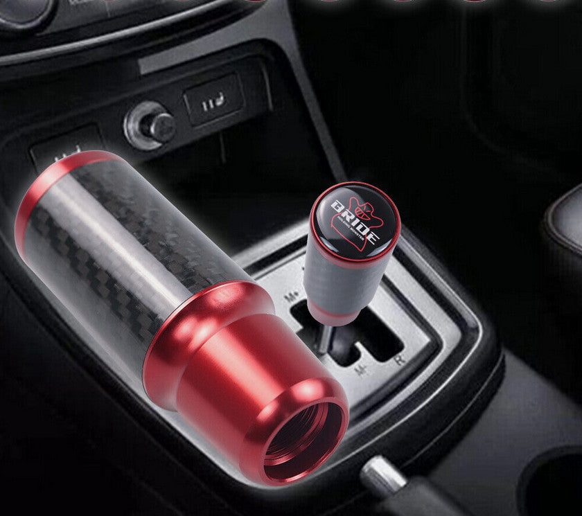 Car manual gear shift lever, carbon fiber, red, suitable for Honda for Acura