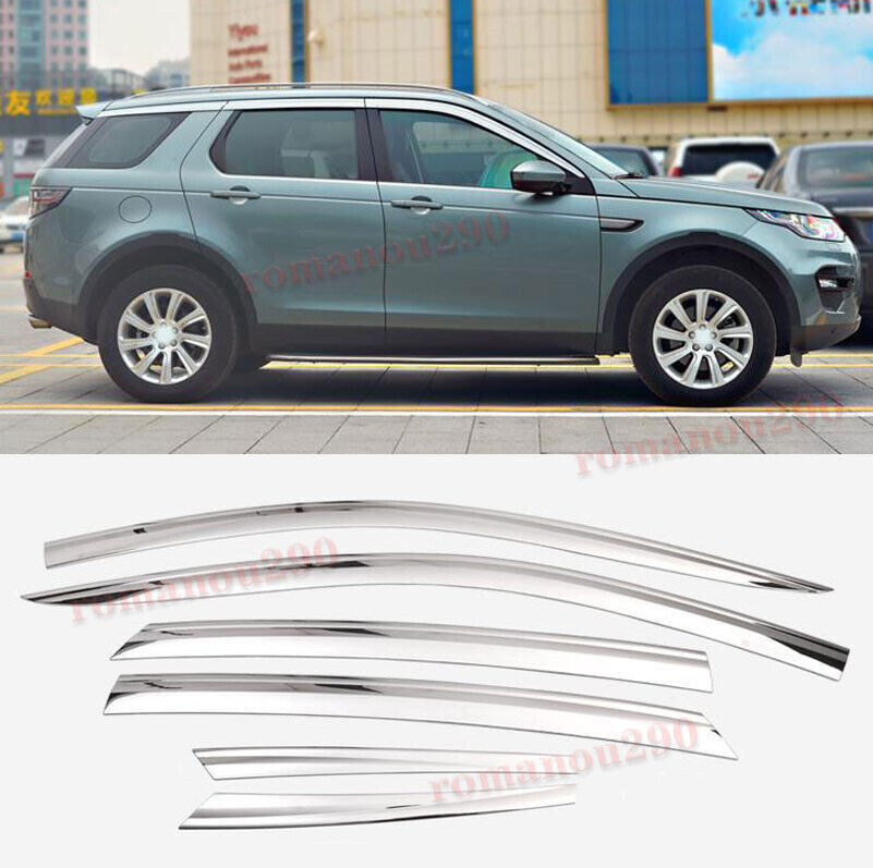 For Discovery Sport 2016-2022 Chrome Window Vent Visor Sun Rain Deflector Guard
