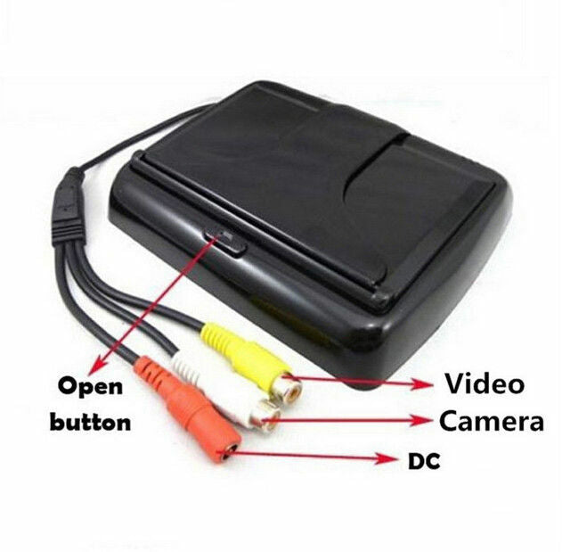 Car Reverse Parking Rearview 4.3 Foldable Digital LCD Color Monitor Screen
