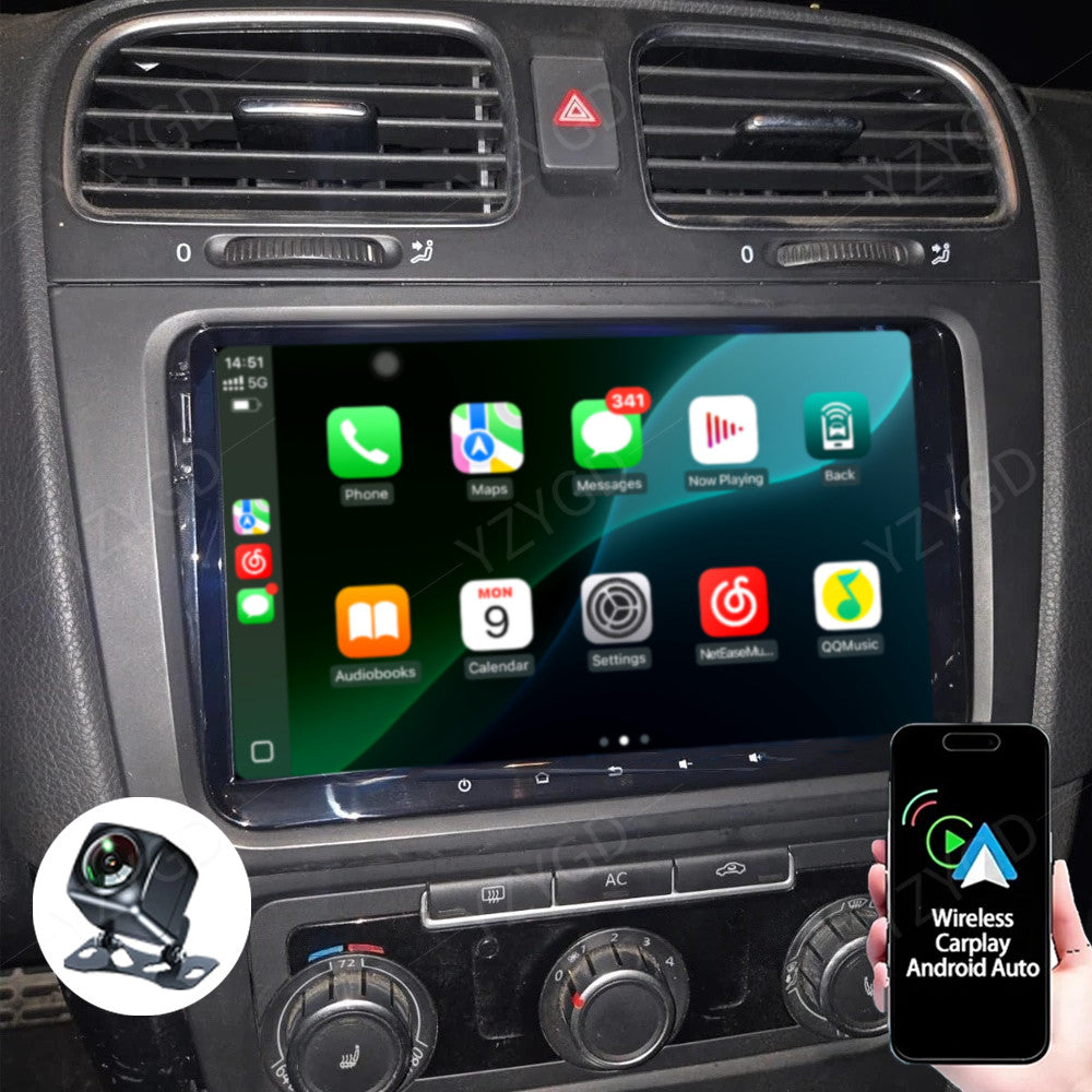 for Volkswagen for Jetta 2006-2015 Stereo Android Auto Carplay Car Radio GPS Screen