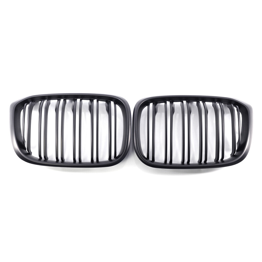 Front Hood Kidney Grille Grill Mesh for BMW X3 G01 X4 G02 18-21 Matte Black