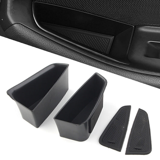 2Pcs Car Rear Door Handle Armrest Storage Box Kit for Audi A3/S3 2014-18