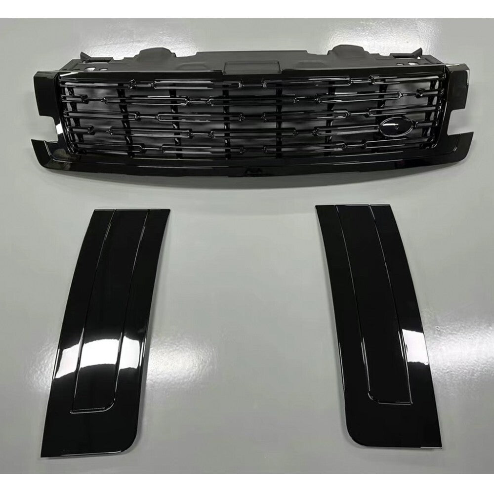 Front Bumper Grille+Door Side Vent Cover Trim for Range Rover L460 2023-25 Black
