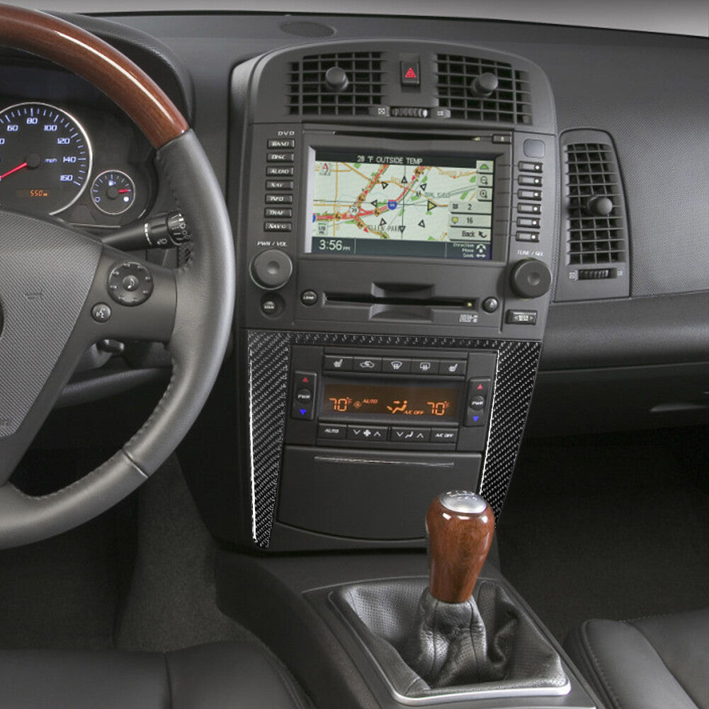 Carbon Fiber Climate Control Surround Cover Trim for Cadillac CTS 2003-2007