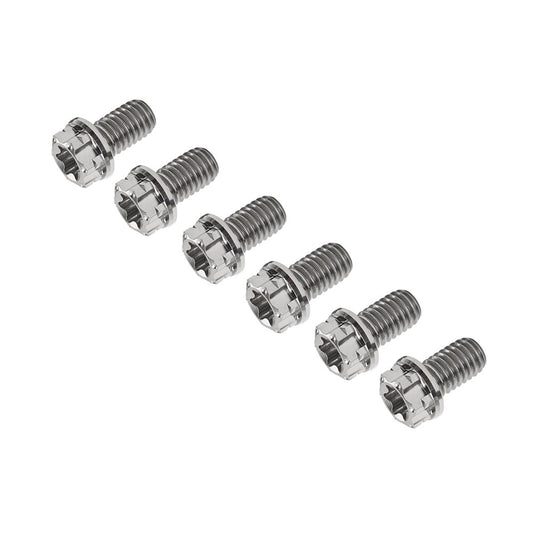 6pcs Bolts Torx Head Flange Screws M6x30mm For Motorcycle Bike Silver
