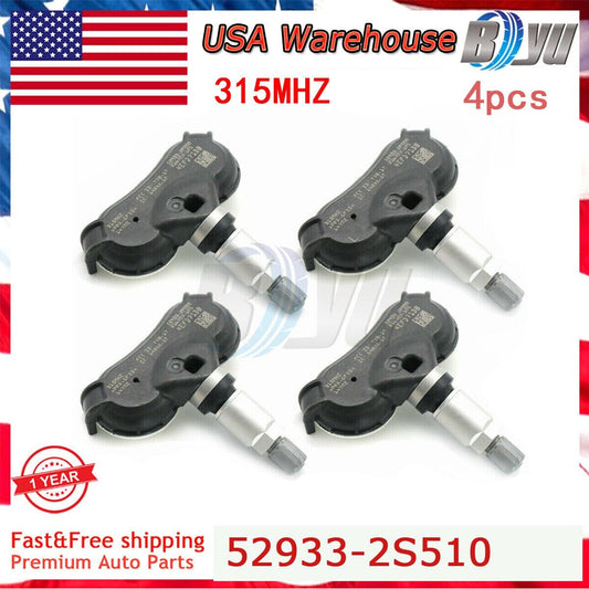 4X TIRE PRESSURE SENSOR TPMS 52933-2S510 for Hyundai for Tucson for Kia Sportage US