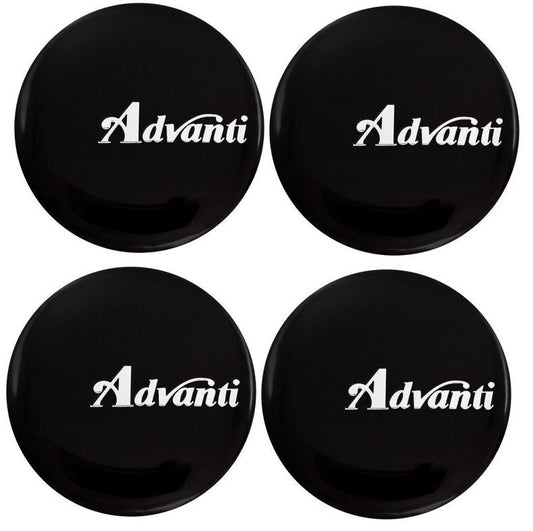 Black 4x56 mm Advanti wheel center sticker, rim sticker, edge sticker, logo