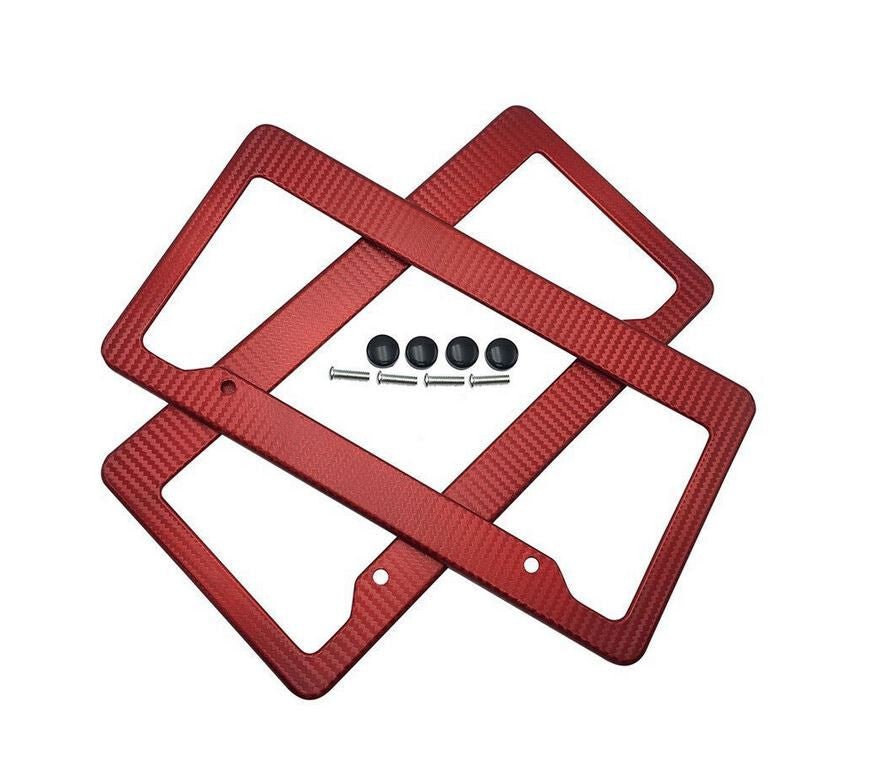 Car license plate, frame cover, hood, rear boot, trunk, red carbon, suitable for Honda