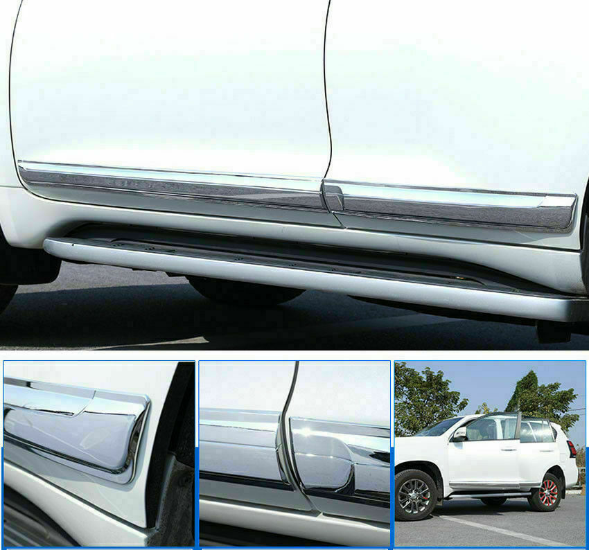 for Toyota for Land Cruiser Prado 2010-2021 Chrome Side Door Body Anticollision Trim