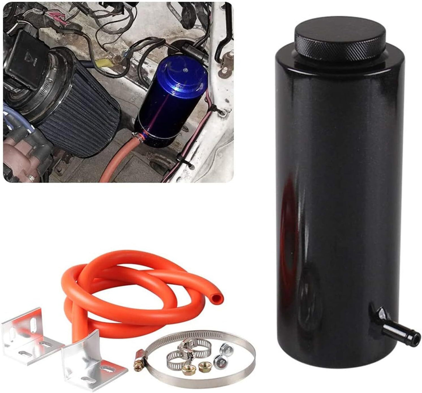 800ml universal aluminum radiator coolant overflow tank suction bottle