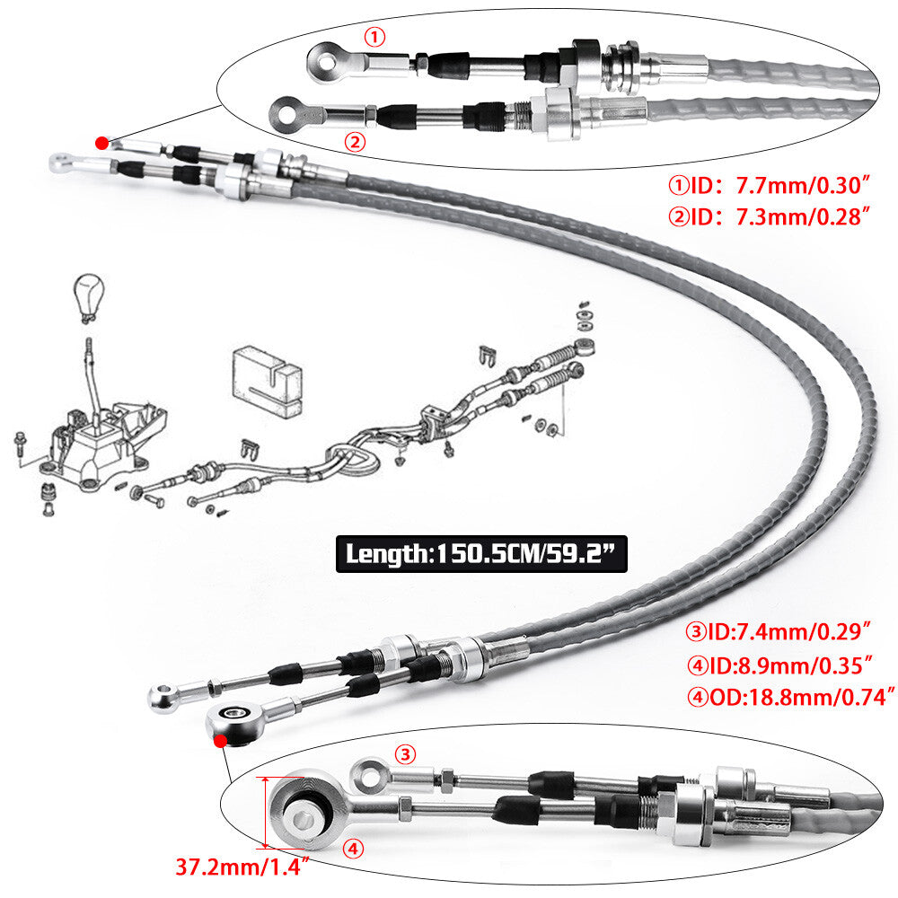 Shifter Shift Box Cables K Series K20 K24 K20Z3 K Swap for Civic Si EG EK Si CRX Si