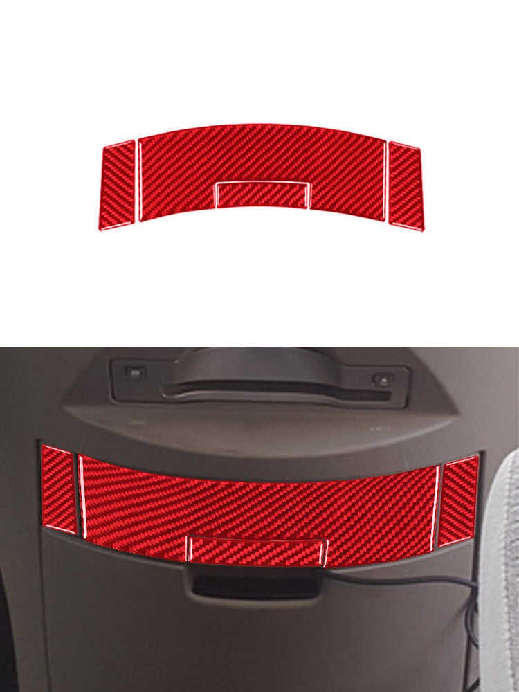 Red 4Pcs Central Ashtray Trim Cover Carbon Fiber for Nissan Quest 2004-2006