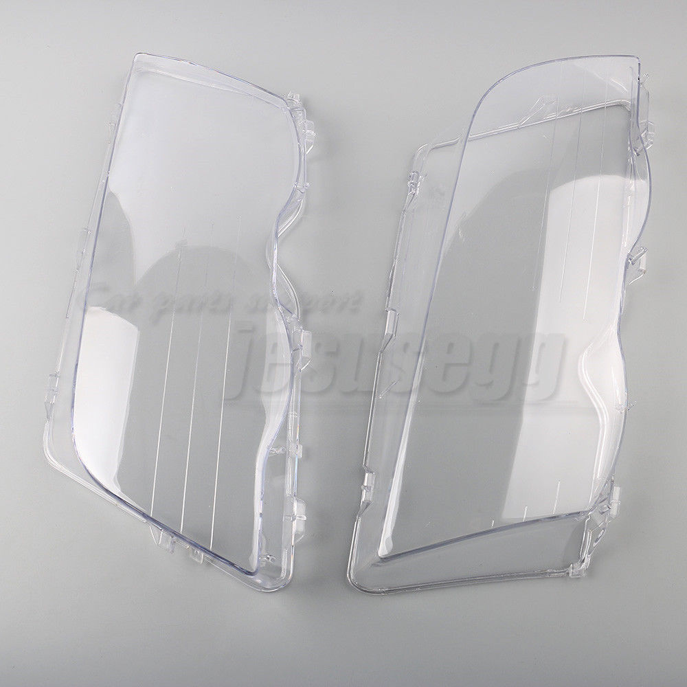 Pair Headlight Lenses Shell Cover for BMW E46 3-Series 4DR 99-01 Wagon Sedan