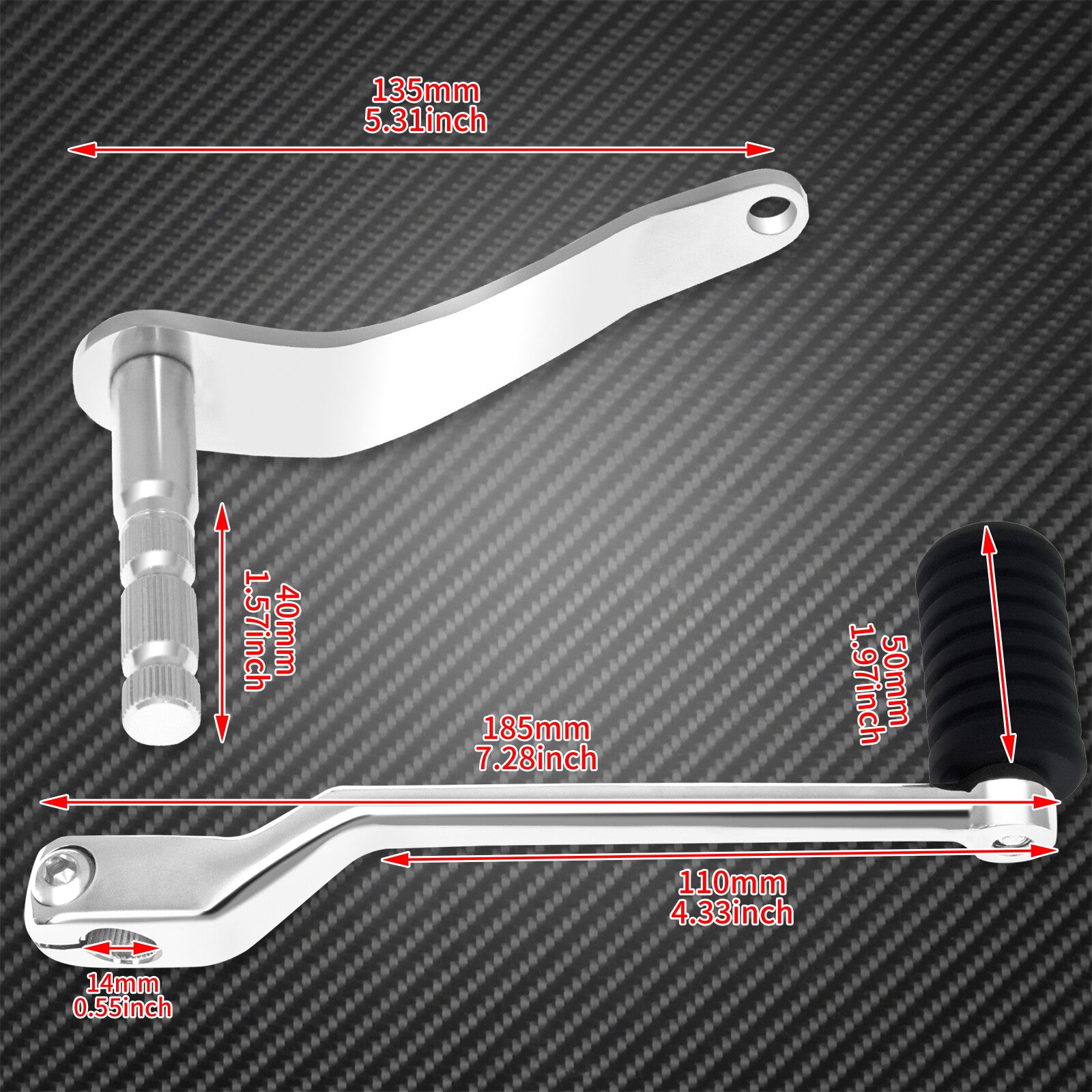 Chrome Gear Shifter Shift Rod Lever Arm Set Fit for Harley Solftail FL 2018-2022