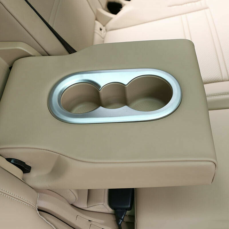 for Porsche for Cayenne 2019-2023 ABS Matte Rear Water Cup Holder Cover Trim Frame