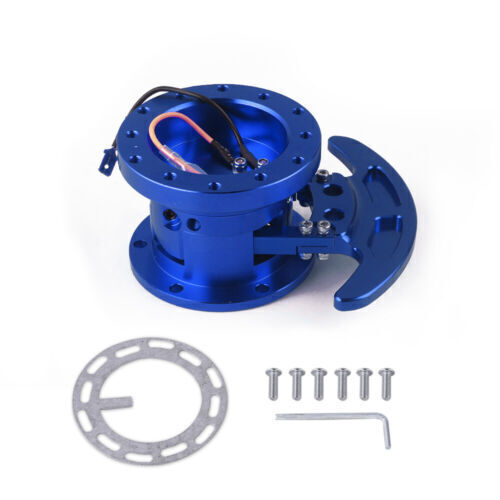 Blue Steering Wheel Quick Release Hub Adapter Body Removable Snap Off Boss Kit