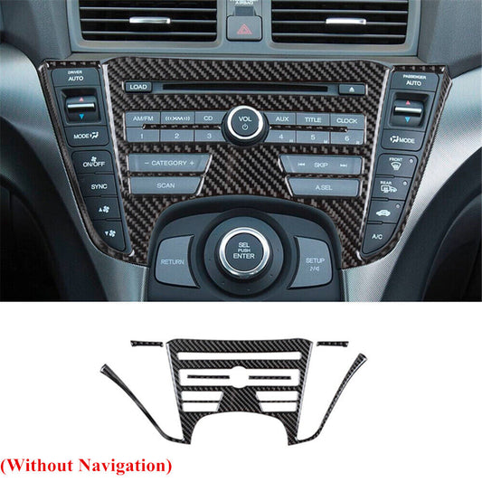 for ACURA TL 2009-2014 Carbon Fiber Center Console Radio Control Panel Cover