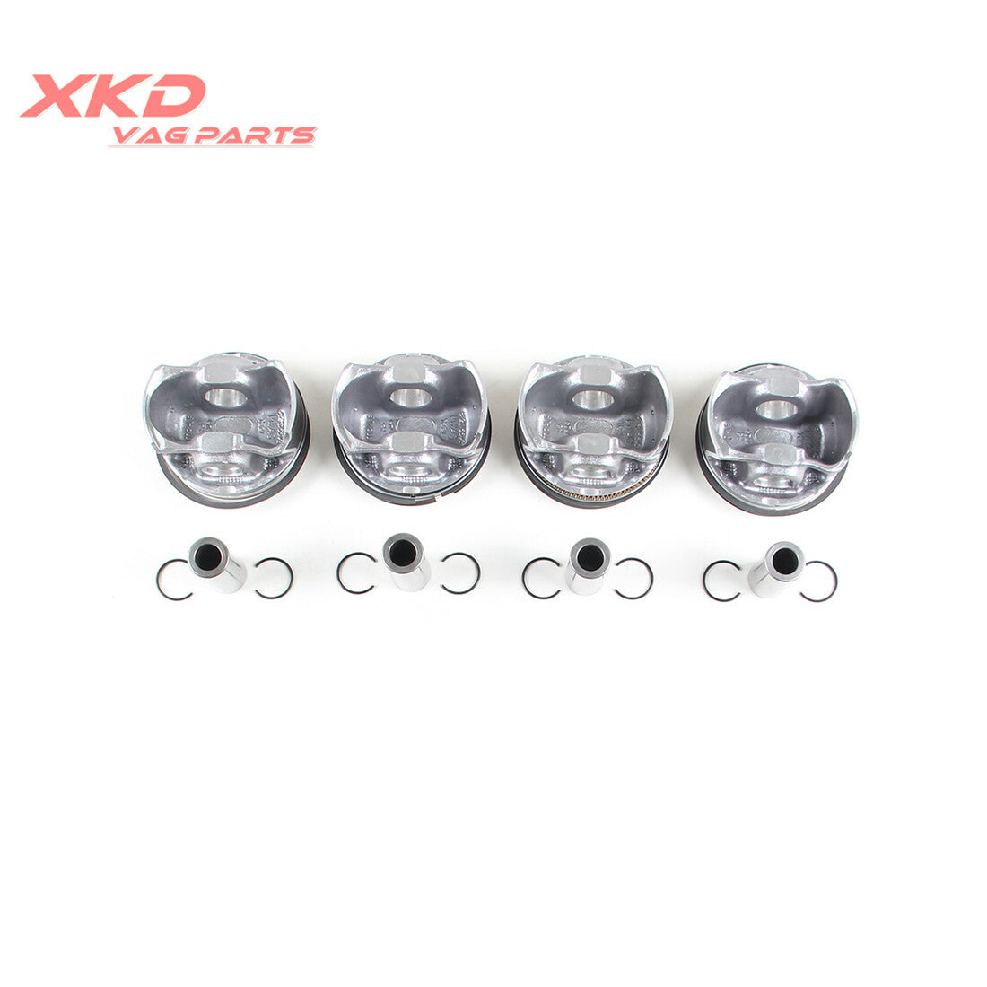 4-piece piston and ring set, ¦µ22 mm, suitable for Volkswagen Polo R, CDLC, CDLF, CDLG, for Audi CDLA, CDMA, CDLB