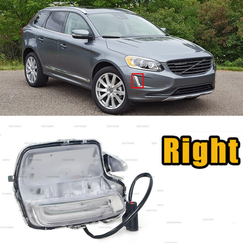 1 piece for Volvo XC60 2014 - 2018 Right LED Front Bumper DRL Daytime Running Light