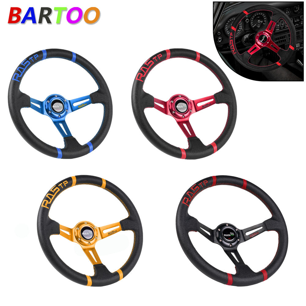 RASTP 13 Deep Dish Drifting Sport Steering Wheel Aluminum Surface Racing