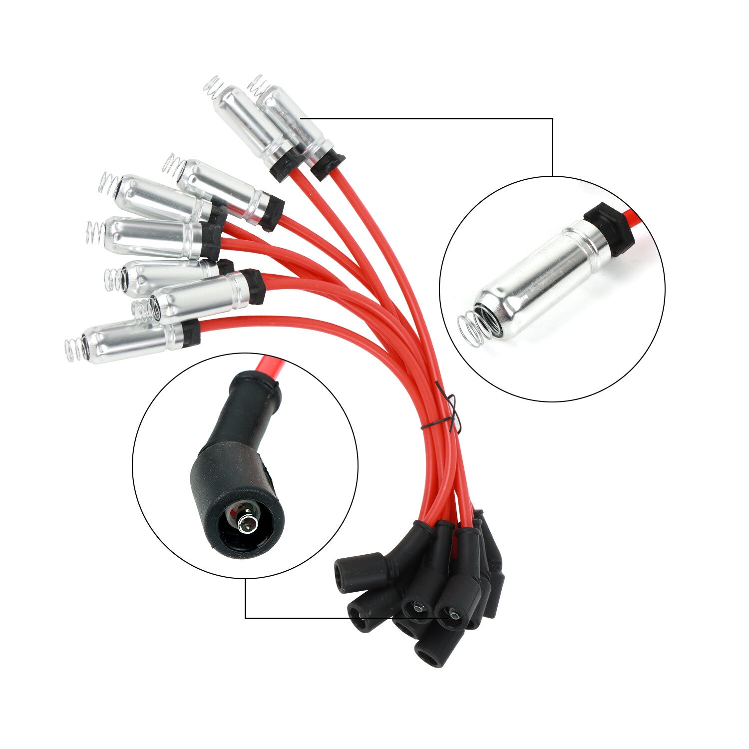 8 Set Ignition Coil + Spark Plug+ Wire for GMC for Chevy Silverado 1500 Tahoe 5.3L