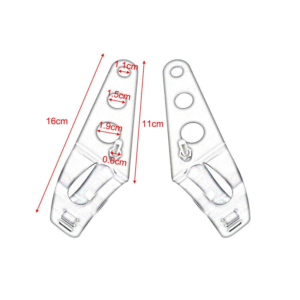 2x Motorcycle Motorbike Headlight Mount Bracket For Fork Tubes 39mm-51mm Chrome