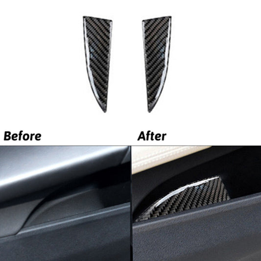 Carbon Fiber Front Door Storage Accent Cover Trim for BMW X1 F48 2016-2018