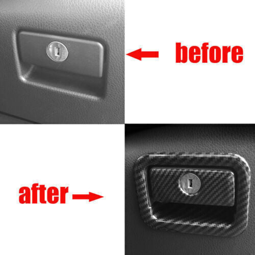 for Toyota for Camry 2018-23 for Co -Pilot Storage Box Handle Carbon Fiber Cover Trim