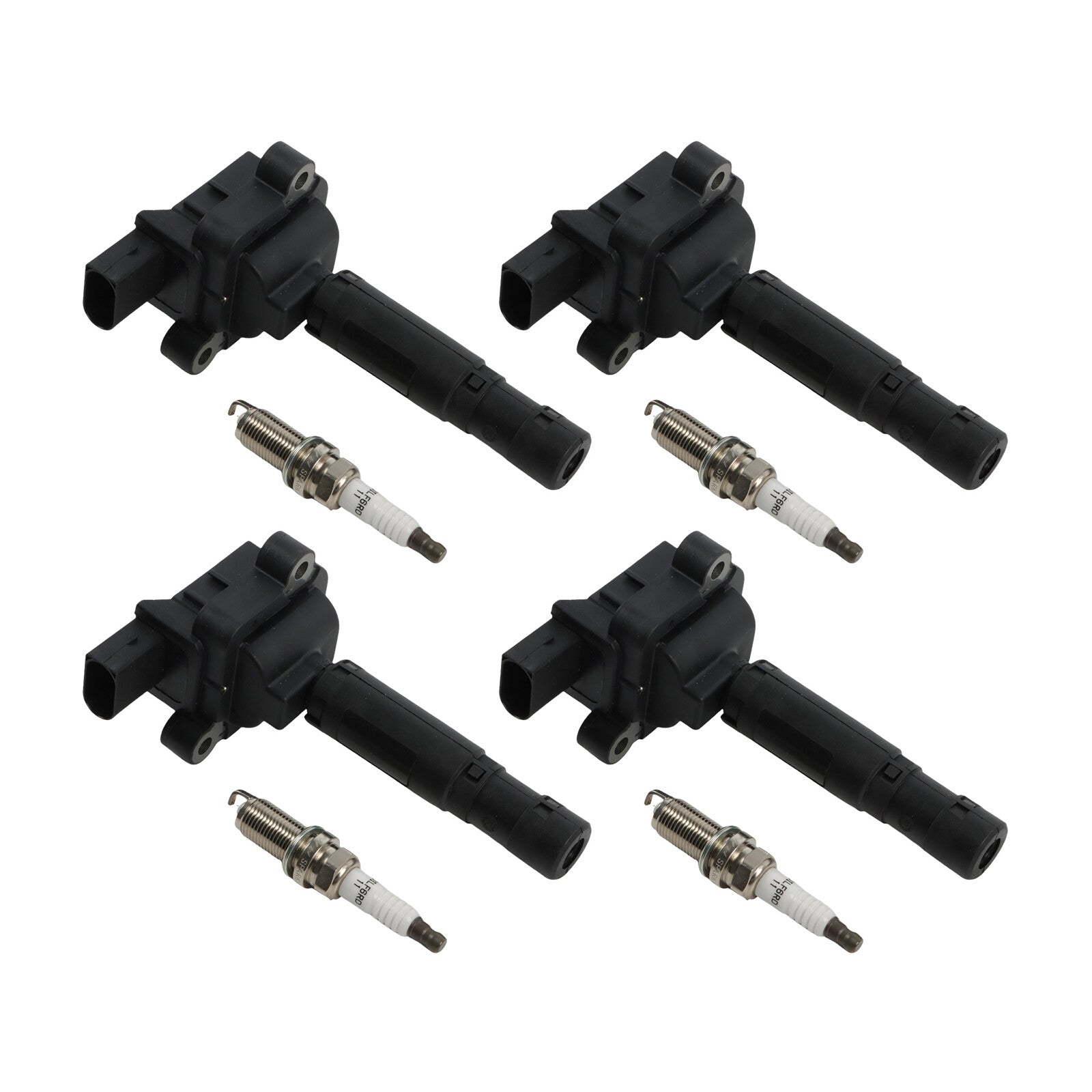 4pcs ignition coils+ Iridium Spark Plugs for Mercedes 2003-2005 C230 UF555+4704