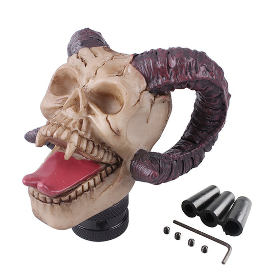 Skull Head Car Gear Shift Knobs Resin Gear Manual Transmission Shifter Lever