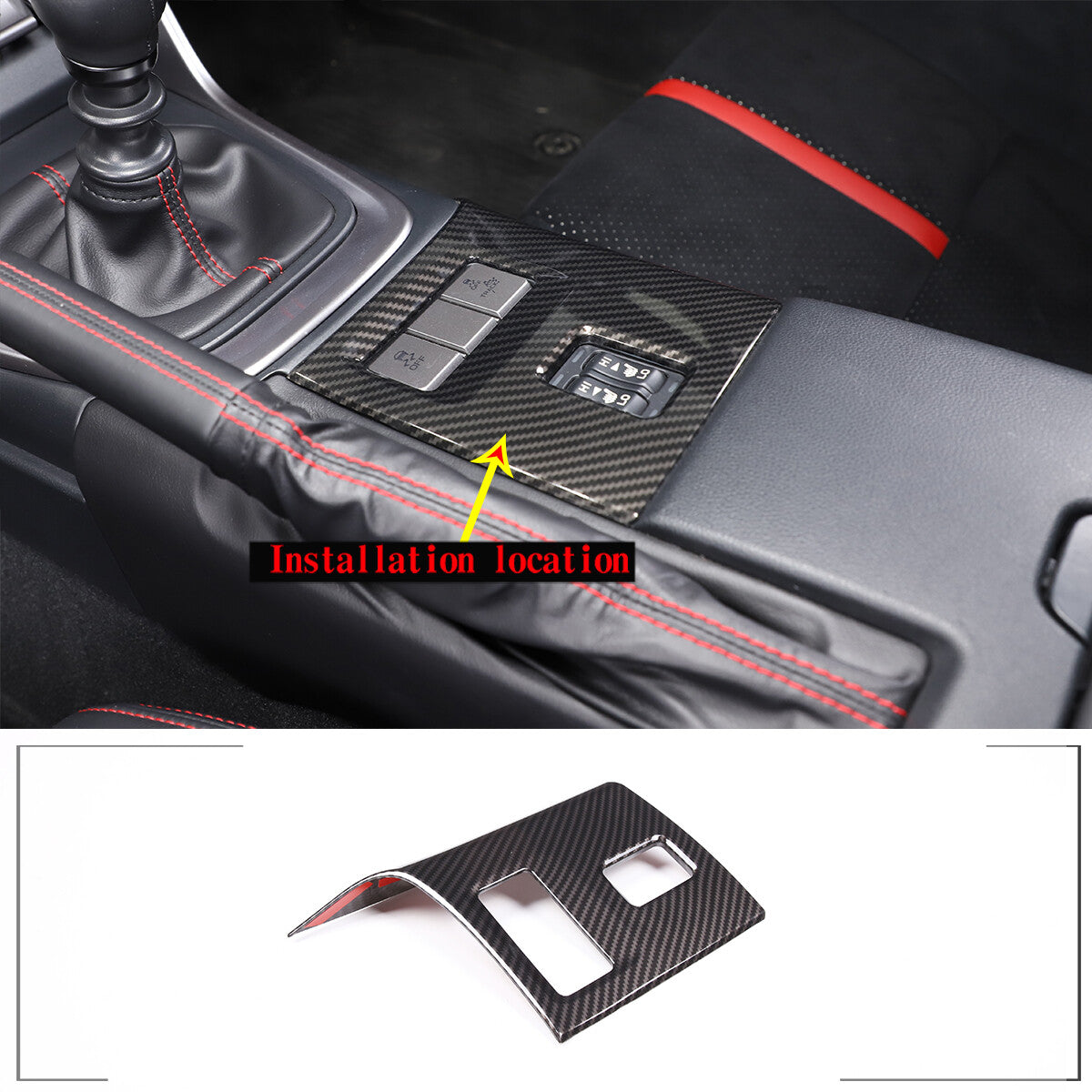 Red alloy air conditioning socket vent trim ring for Toyota Tacoma 2016 - 2022