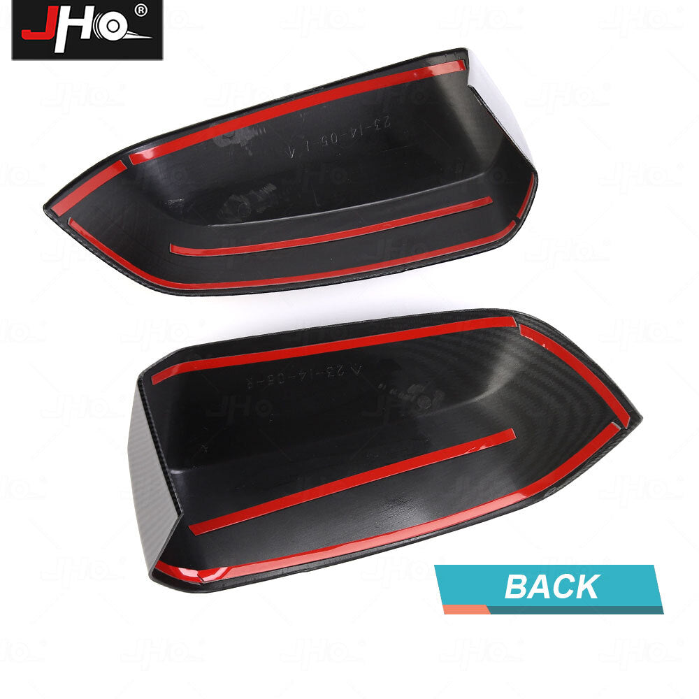 Carbon Fiber ABS Glossy Mirror Cover Trim Side Rearview Cap for Ford RANGER