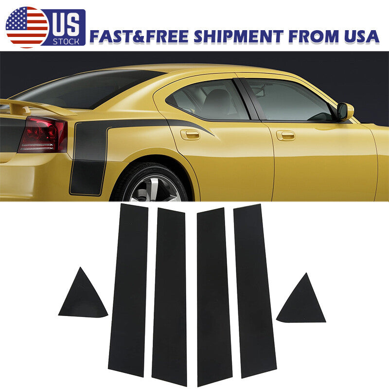 Column door molding decorative window cover accessories for Dodge chargers 06-10