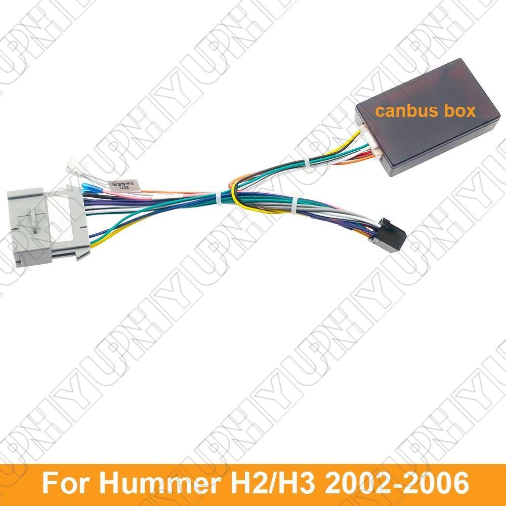 For 02-06 for Hummer H2 H3 9 10 Stereo Radio 16 Pin Power Wiring Harness w/ Canbus
