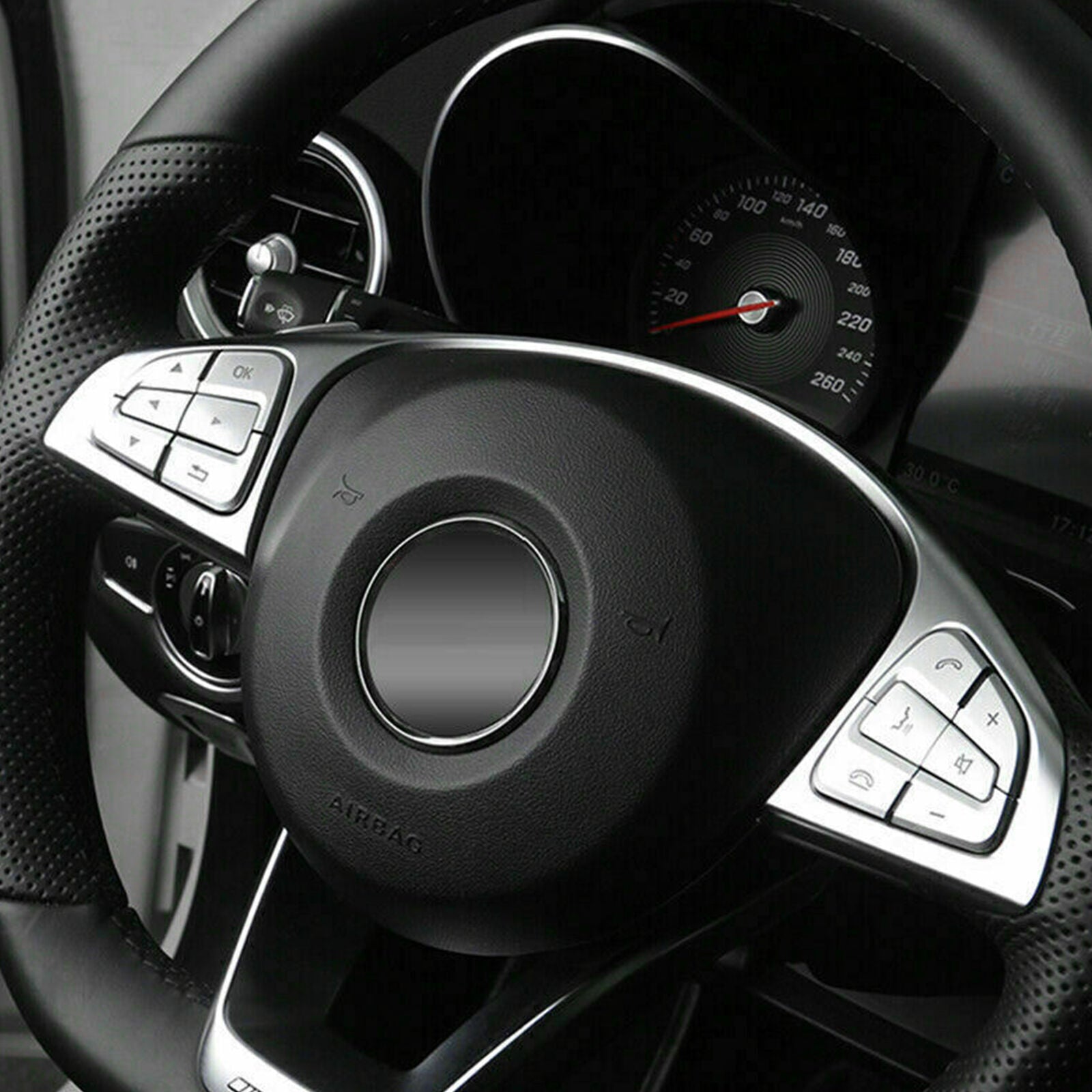 Car steering wheel button cover trim for Mercedes Benz GLE GLS A B GLA CLS class